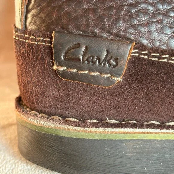 Clarks Edgewick Mid Chukka Boots Men's Size 13M Oiled Brown Leather - Picture 3 of 14